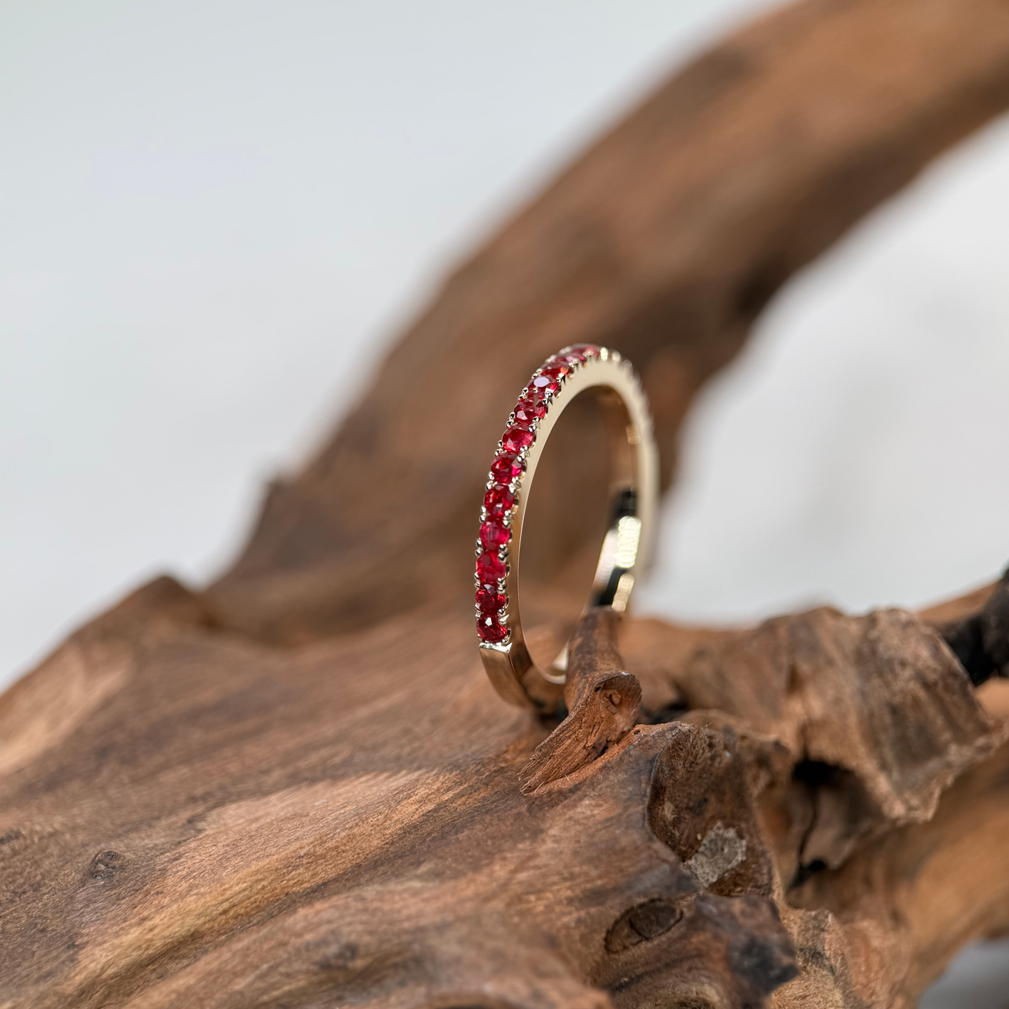 9ct Yellow Gold Ruby Eternity Ring