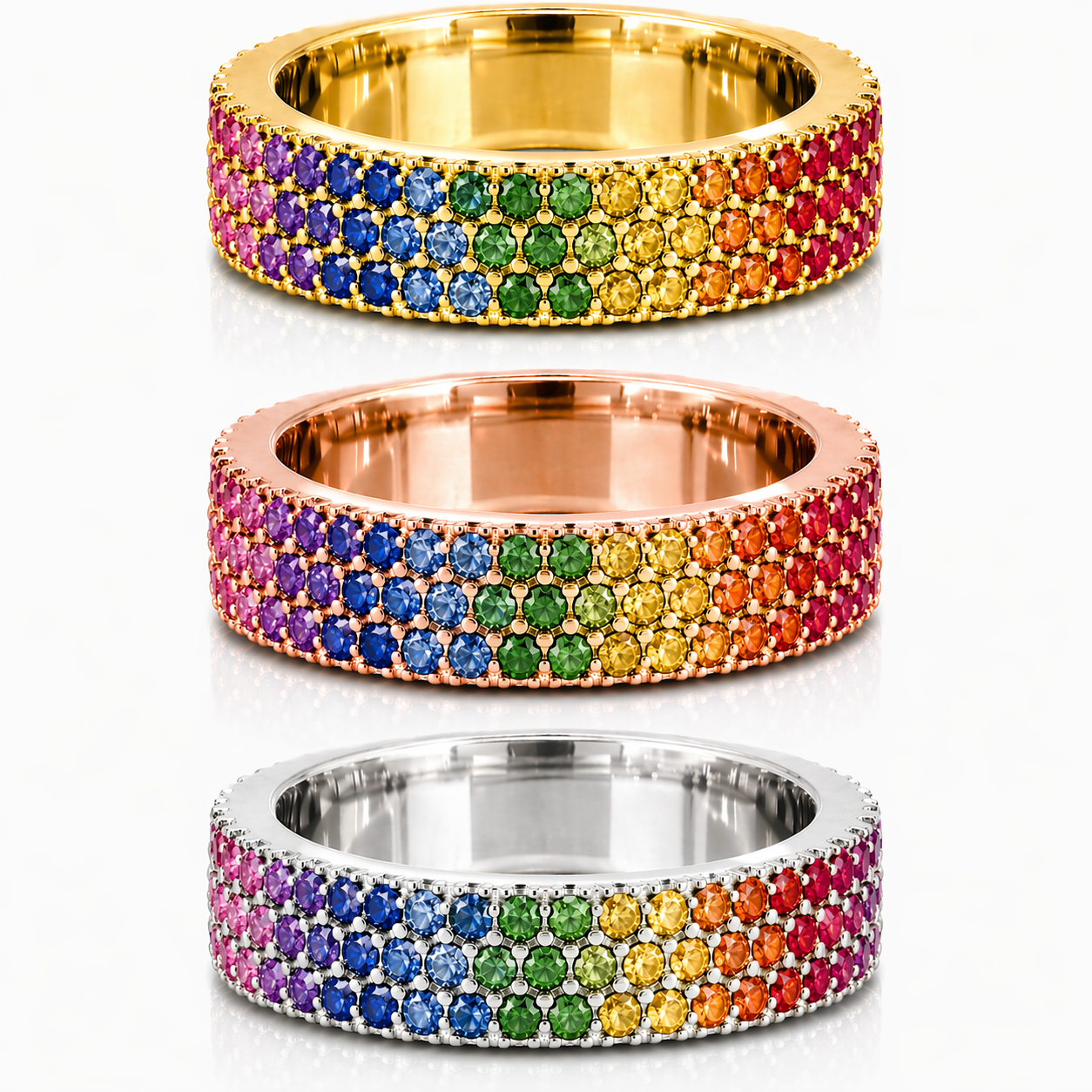 9ct Yellow Gold Ruby Eternity Ring
