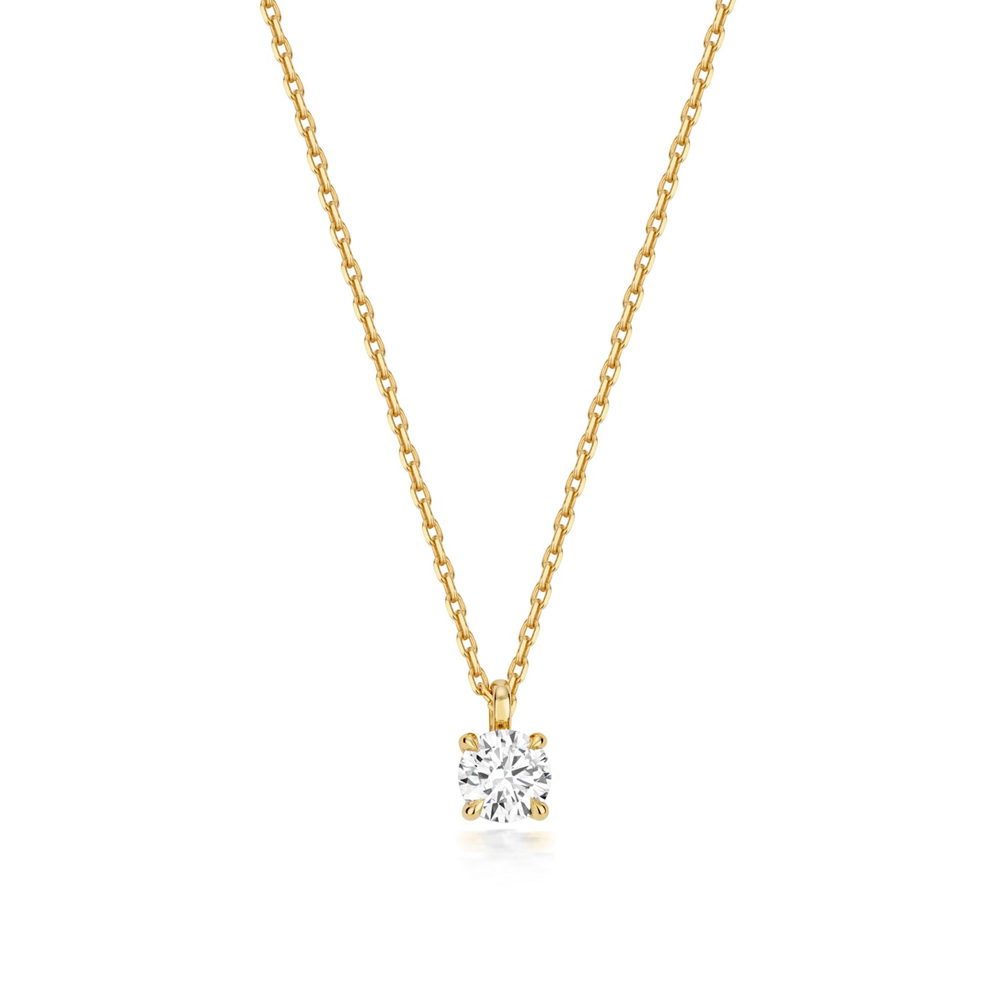 9ct Yellow Gold 0.35ct Lab Grown Diamond 17” Necklace