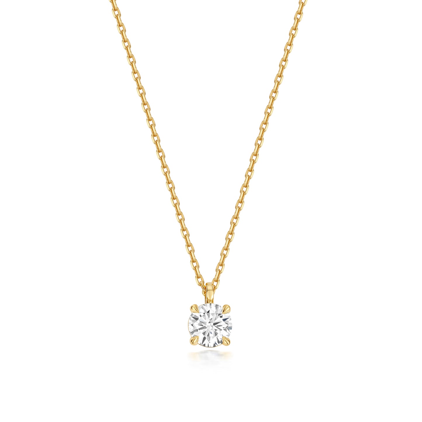 9ct Yellow Gold 0.50ct Lab Grown Diamond 17” Necklace