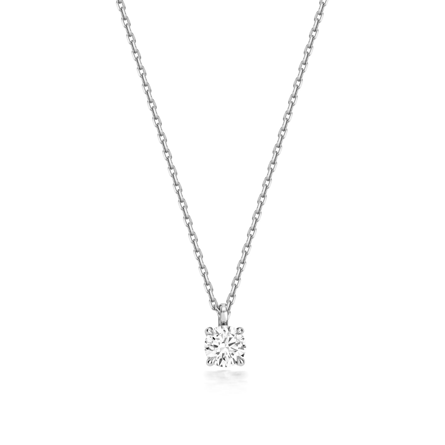 9ct White Gold 0.35ct Lab Grown Diamond 17” Necklace