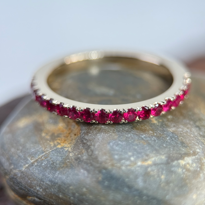 9ct Yellow Gold Ruby Eternity Ring