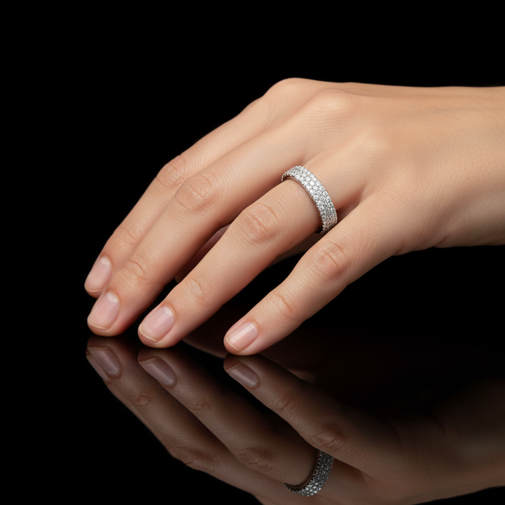 Pavé Eternity Ring – Lab Diamonds 1.2ct