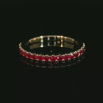 9ct Yellow Gold Ruby Eternity Ring