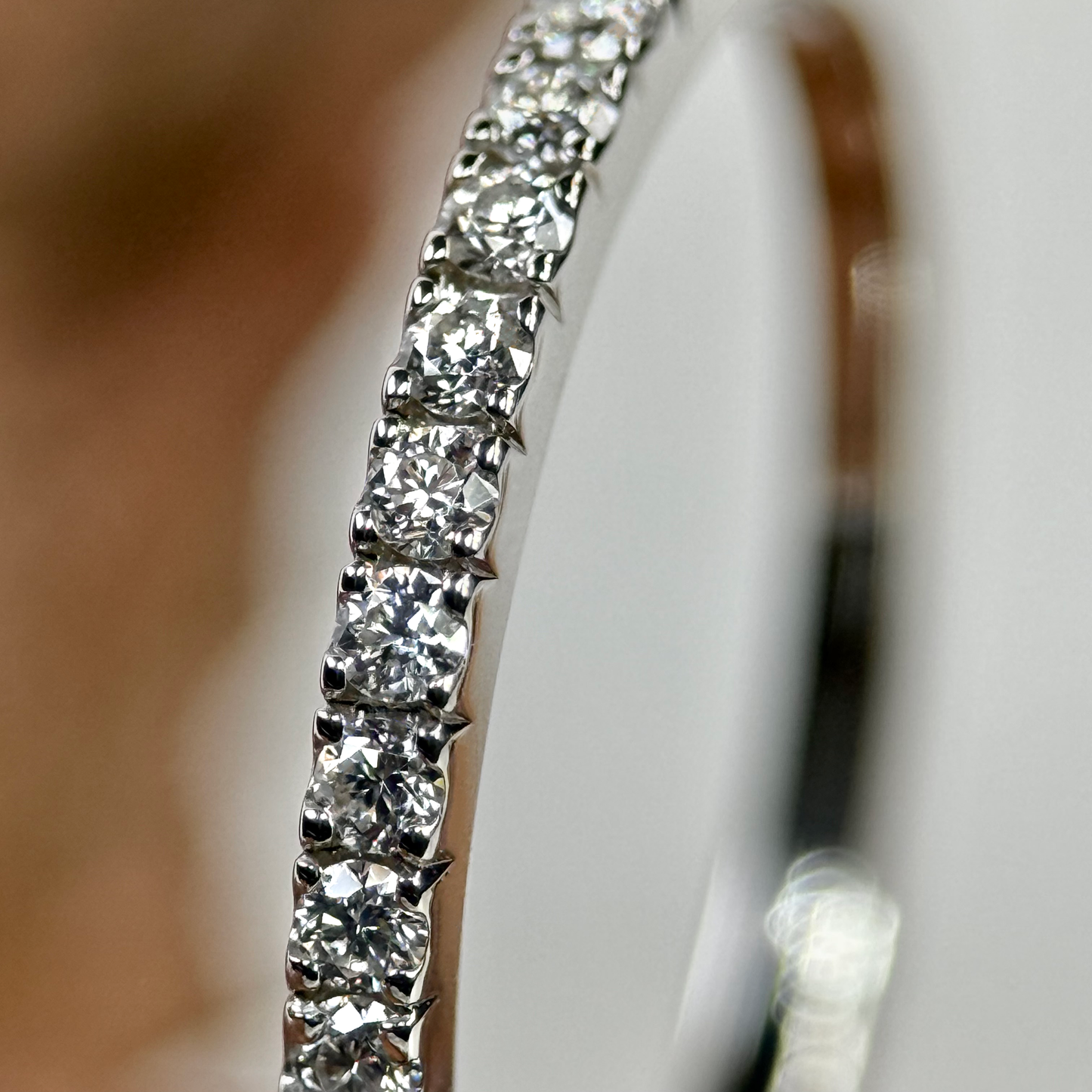 Silver Castle Setting Eternity Ring