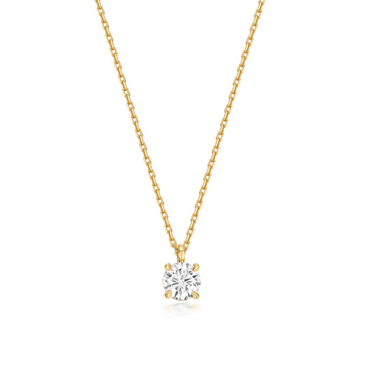 9ct Yellow Gold 0.50ct Lab Grown Diamond 17” Necklace