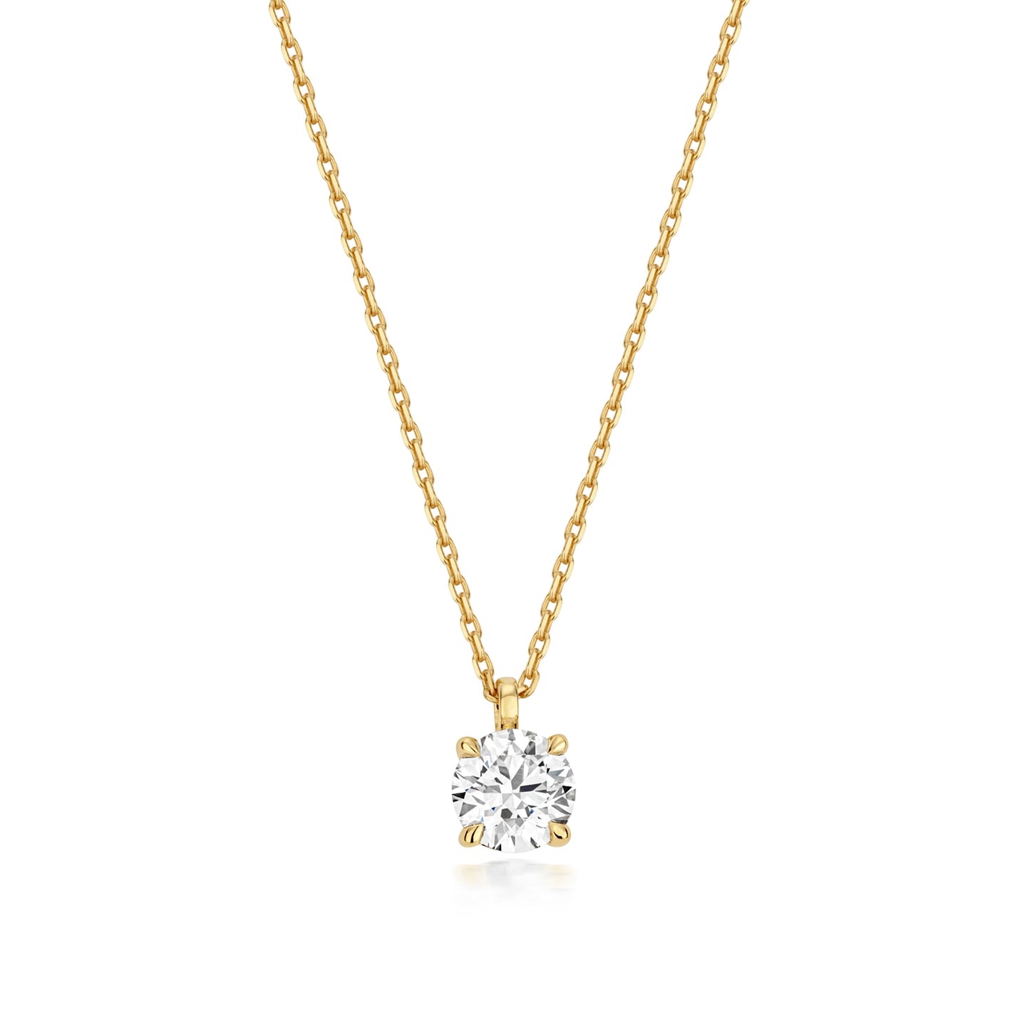 9ct Yellow Gold 0.75ct Lab Grown Diamond 17” Necklace