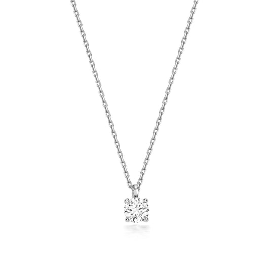 9ct White Gold 0.35ct Lab Grown Diamond 17” Necklace