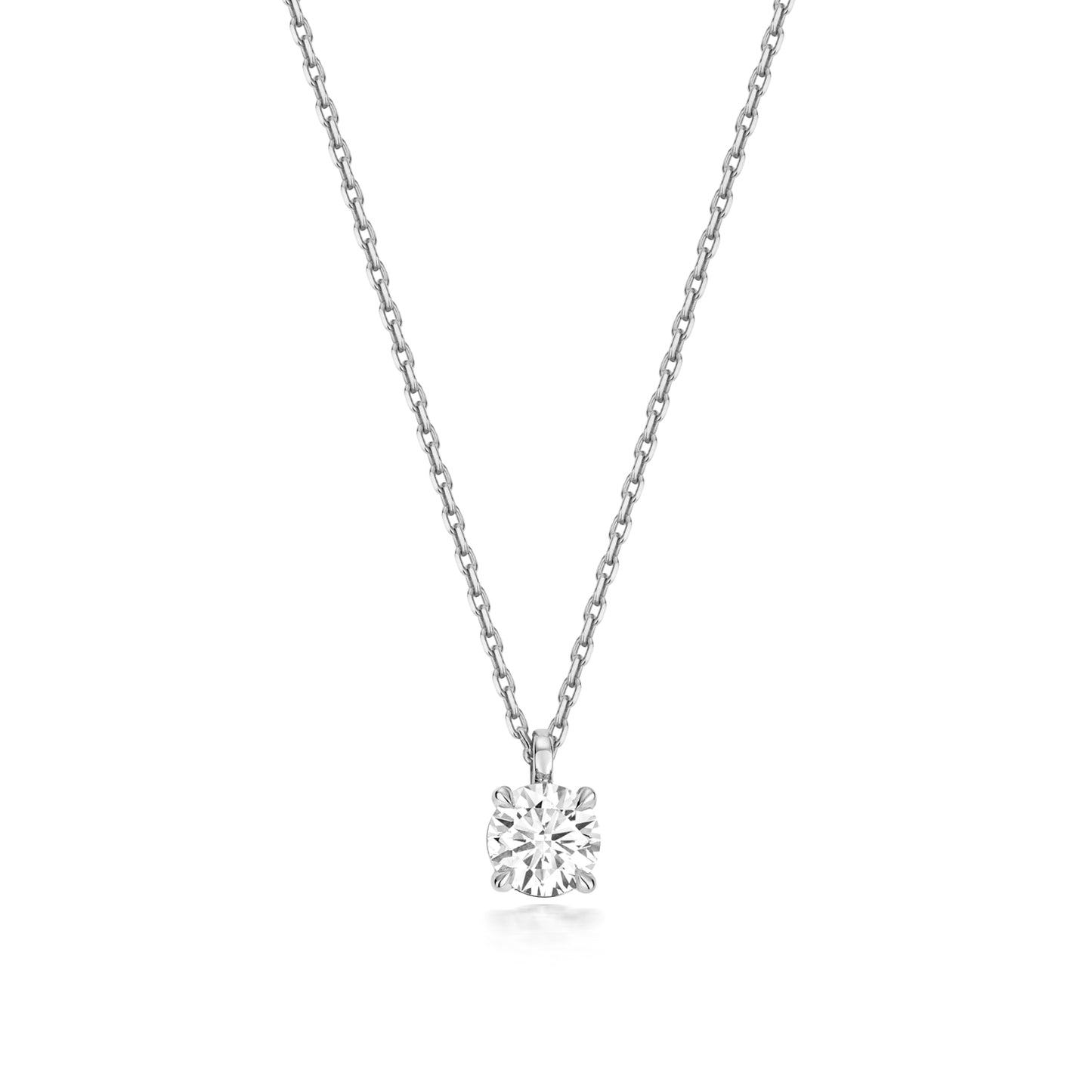 9ct White Gold 0.50ct Lab Grown Diamond 17” Necklace