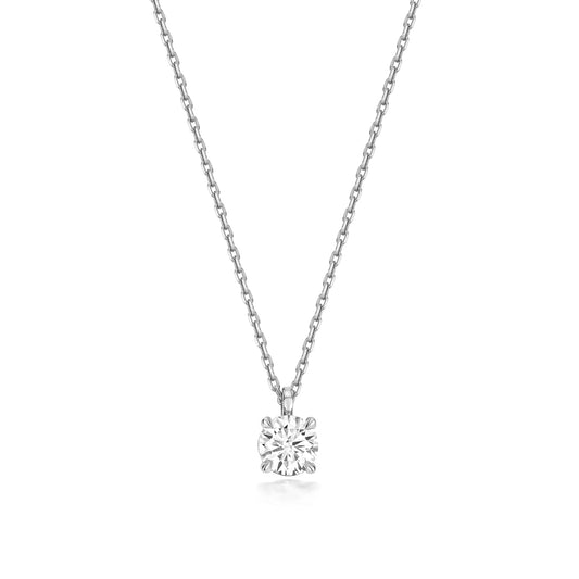 9ct White Gold 0.50ct Lab Grown Diamond 17” Necklace